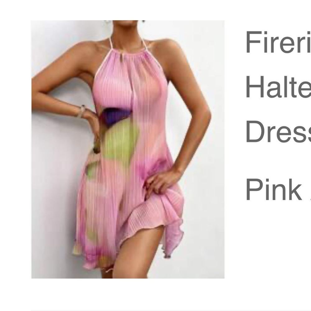 Multicolor Halter Dress